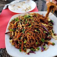 Tibetan chow mein at Tibet Corner in Hopkins