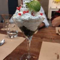 Mouse de coco at Pasapan in Segovia