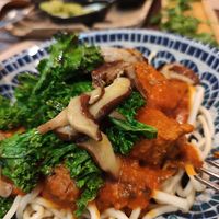 Albóndigas con setas shiitake at Pasapan in Segovia