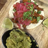 Vegan tacos  at Pasapan in Segovia