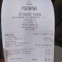I paid and left to never return at Pasapan in Segovia