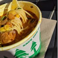 Spicy curry broth at Fresh Twist in Steubenville