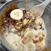 Shake Like Jelly smoothie bowl (so good we forgot to take pictures before consuming)  at Fresh Twist in Steubenville