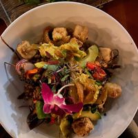 vegetable kebab with farro and a mushroom cap at The Imperial in Lancaster