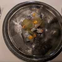 5 course vegan tasting menu - first course at Ezard in Melbourne