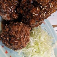 からあげ黒酢 at Izakaya Masaka in Tokyo