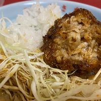 The inside of a karaage.   at Izakaya Masaka in Tokyo