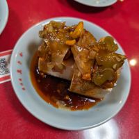 Cold mapu Tofu (spicy l) at Izakaya Masaka in Tokyo