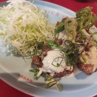 Karaage with yuzu pepper mayo at Izakaya Masaka in Tokyo