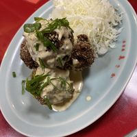 Karaage with yuzu pepper mayo   at Izakaya Masaka in Tokyo