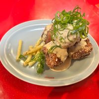 Karaage in yuzu pepper sauce  at Izakaya Masaka in Tokyo