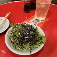 Salad with seaweed  at Izakaya Masaka in Tokyo