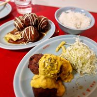 Kara-age (teriyaki and tartar). at Izakaya Masaka in Tokyo