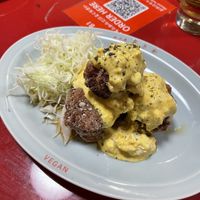Karaage with tartar sauce  at Izakaya Masaka in Tokyo