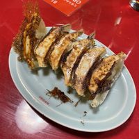 Gyoza also super good!  at Izakaya Masaka in Tokyo