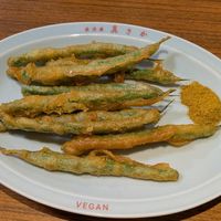 Green bean Tempura #Veganuary at Izakaya Masaka in Tokyo