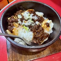 Mapo tofu rice  at Izakaya Masaka in Tokyo
