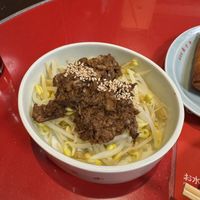 bean sprouts with meat  at Izakaya Masaka in Tokyo