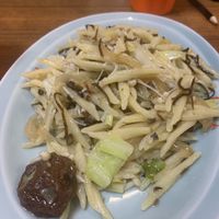 White pasta dish, really good!   at Izakaya Masaka in Tokyo