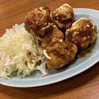 Fried chicken  at Izakaya Masaka in Tokyo