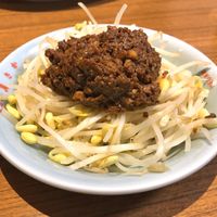 soybean sprout with soymeat at Izakaya Masaka in Tokyo