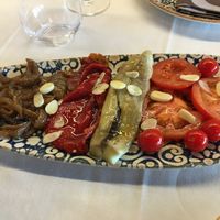 Grilled vegetable plate  at Lonxa d'Alvaro in Muxia