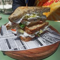 Caprese sammich at Super Be Juicery in Marbella
