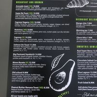 New Menu  at Super Be Juicery in Marbella