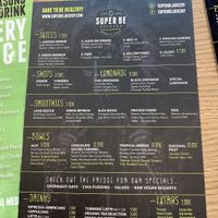 Menu at Super Be Juicery in Marbella