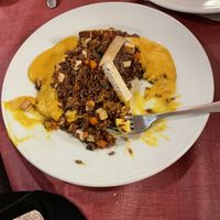 Tofu rice and sweet potato purée  at Tedone in San Sebastian