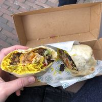 Bali tempeh burrito at Fifty Fifty in Den Bosch