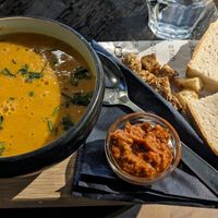 Red lentil soup at Anne&Max in Rotterdam