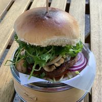 Mushroom Burger at Kiiro Burger in Berlin
