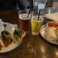 Avocado and Garbanzo soyrizo taco and vegan burrito at Black Sheep in Charleston