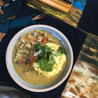 Mushrooms with meshed potatoes from the daily menu  at Burina in Liptovsky Mikulas