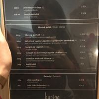 Menu February 2020 at Burina in Liptovsky Mikulas