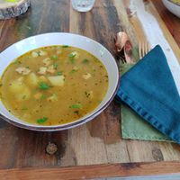 Lunch menu soup at Burina in Liptovsky Mikulas