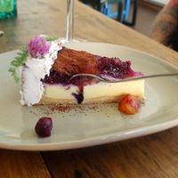 Forest fruit cheesecake - perfect! at Burina in Liptovsky Mikulas