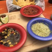 Salsa sampler at Taco Boy in Summerville
