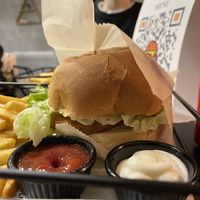 Vegan schnitzel burger  at Happy Burger in Istanbul