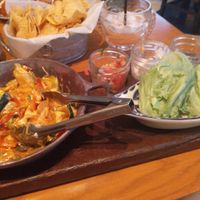 The Fajitas, after I had mixed in the extras! at Borracha Mexican Cantina in Henderson