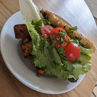 Foccacia mit Tofu at Bio-Cafe Kieselstein in Potsdam