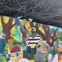 Cute kitty that hangs out around there.   at Pigeon Bagels in Pittsburgh