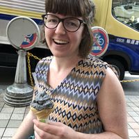 Ice cream treat  at Kyoto Beans in Kyoto