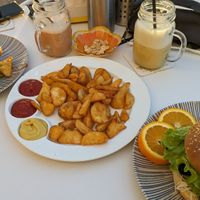 Deluxe fries at Zumeria Macedonia Fruit Cafe in Tenerife