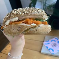 Smoked salmon, cream cheese and cress!  at Bakery Bakery - Breitenrain in Bern