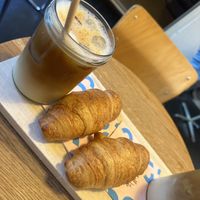 croissant and iced coffeee  at Bakery Bakery - Breitenrain in Bern