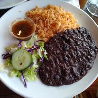Starving Artist black beans and rice with no cheese at Casa Tina in Dunedin