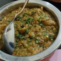 Eggplant curry at Sher E Punjab in Banos De Agua Santa