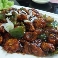 Mushroom chilli at Sher E Punjab in Banos De Agua Santa